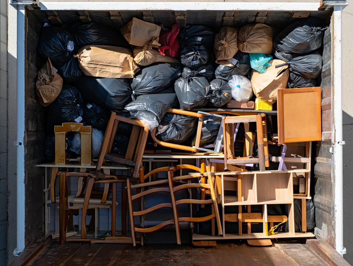 Efficiently Packed Construction Waste Dumpster